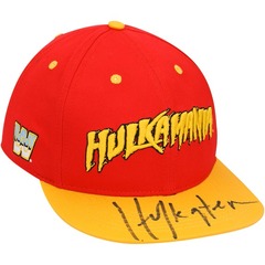 Hulk Hogan Hulkamania Red/Yellow Autographed Snapback Hat